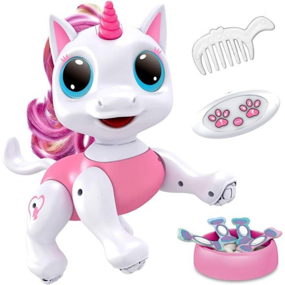 Robo Pets Toy - Remote Control Toy, Walking & Dancing Robot Unicorn Kids (Pink)